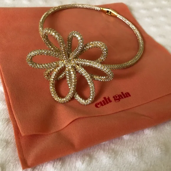 Cult Gaia Bloom Chocker Rhinestone Clear - Picture 8 of 12